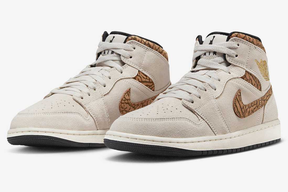 DZ4129-102 Nike Air Jordan 1 Mid SE Brown Elephant (Men's)