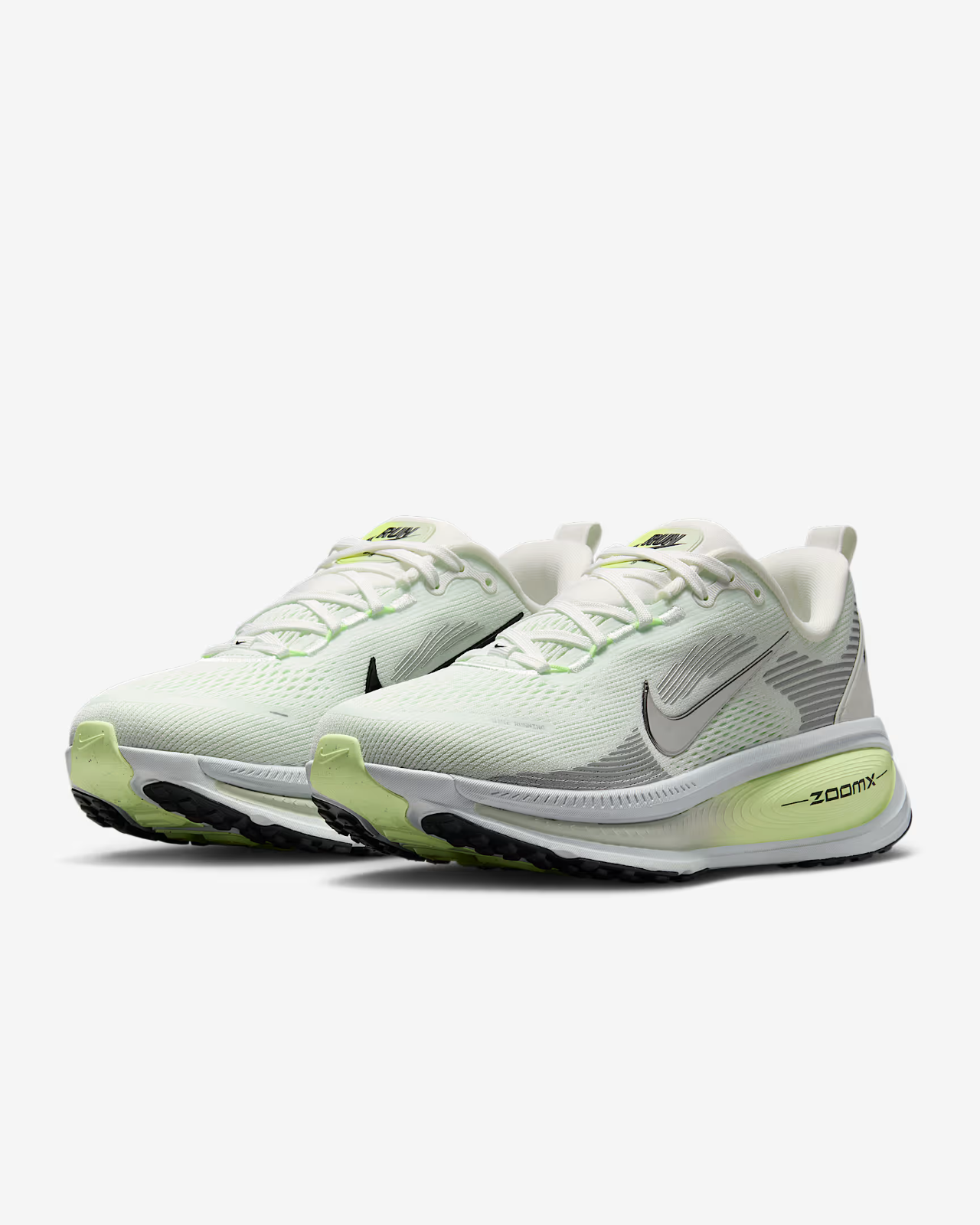 HM6804-107 Nike Vomero 18 Summit White Barely Volt Light Silver Black (Women's)