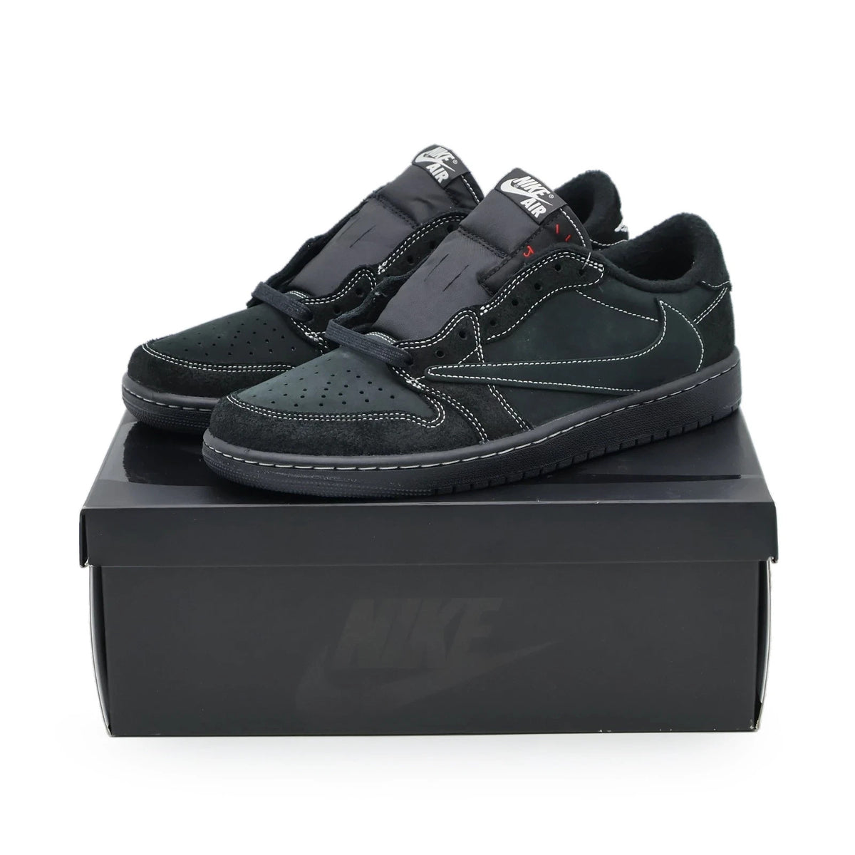 DM7866-001 Travis Scott à Nike Air Jordan 1 Low OG SP "Black Phantom"(Men's)