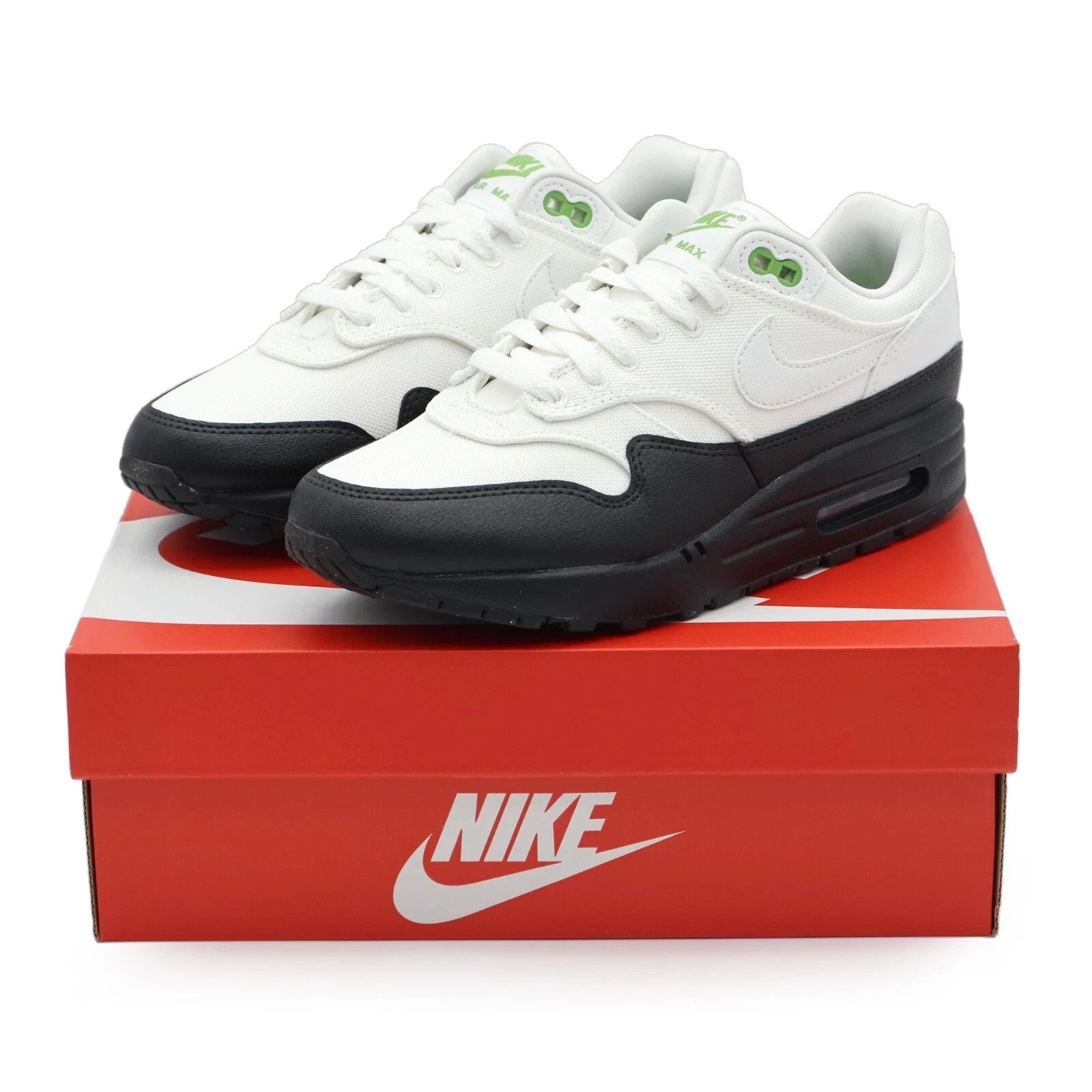 FZ5160-121 Nike Air Max 1 SE Summit White Black White Chlorophyll Green (Men's)