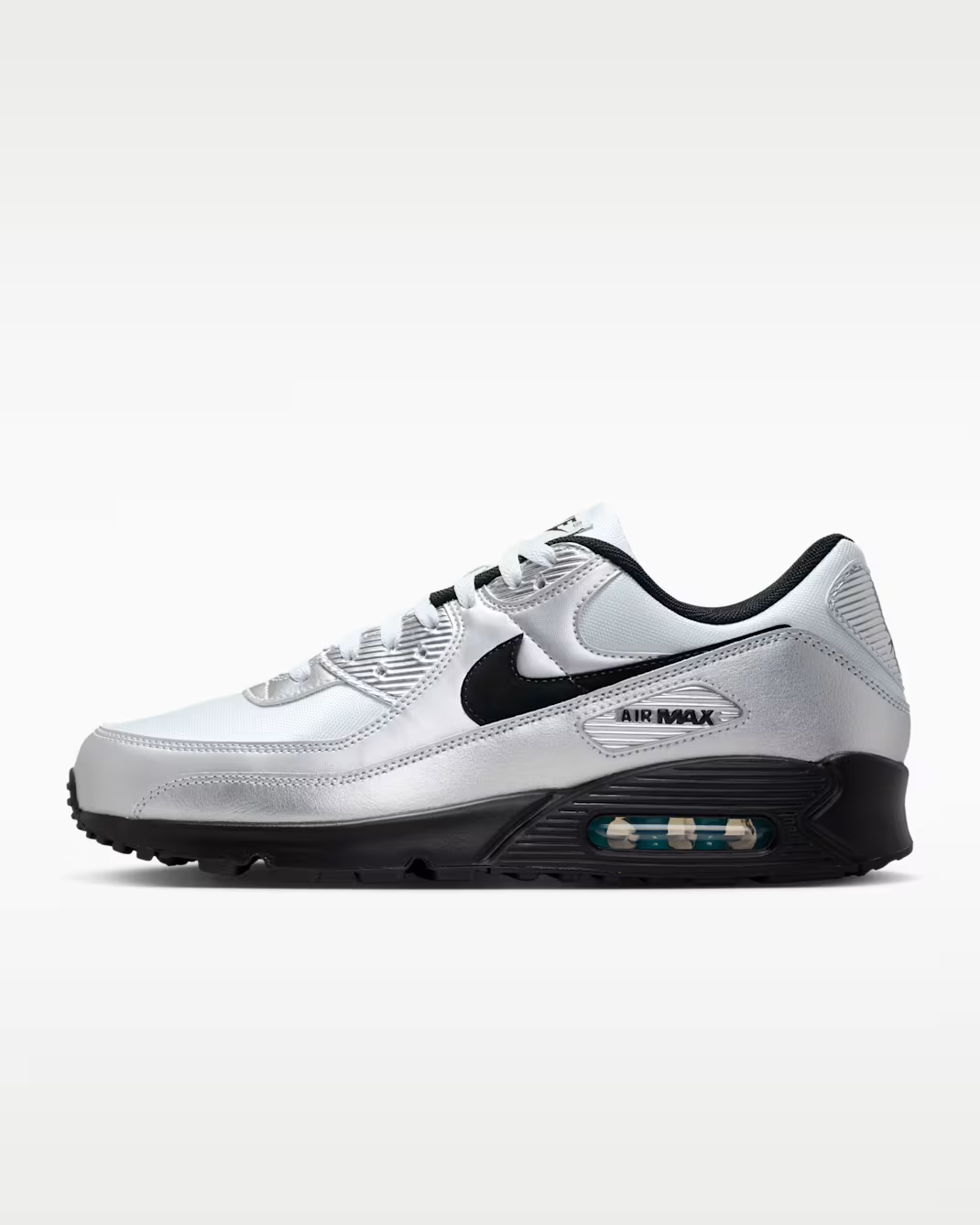 IV5974-001 Nike Air Max 90 PRM "Chrome/Gamma Blue/Black" (Men's)