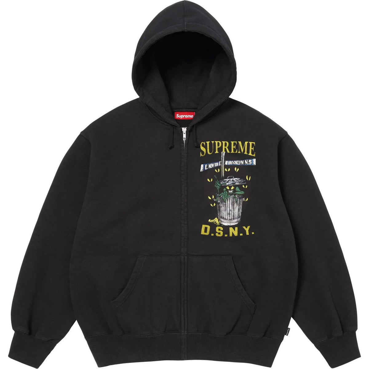 Supreme x DSNY Zip Up Hooded Sweatshirt Black