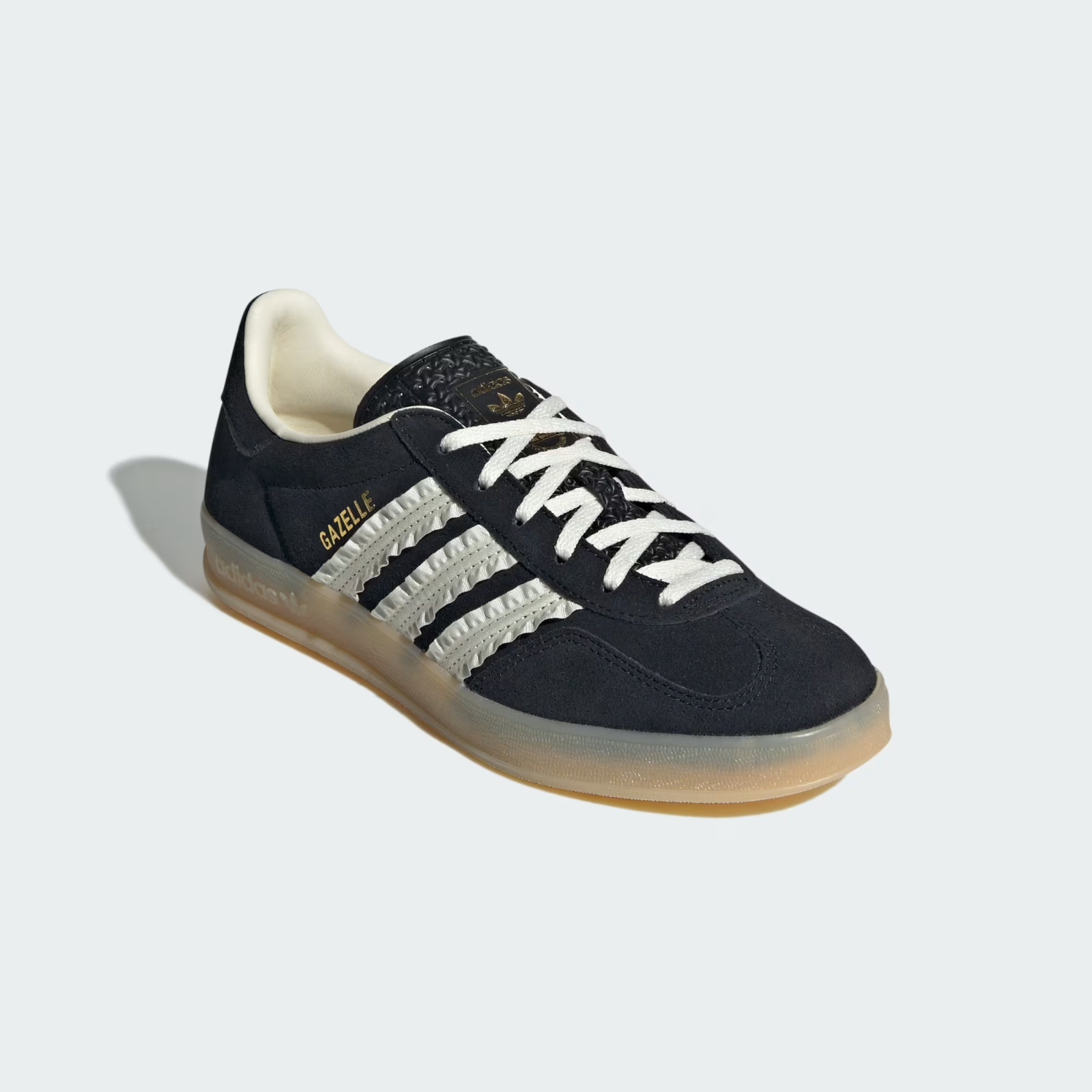 JS1412 adidas Originals Gazelle Indoor Core Black Cream White Gum (Women's)