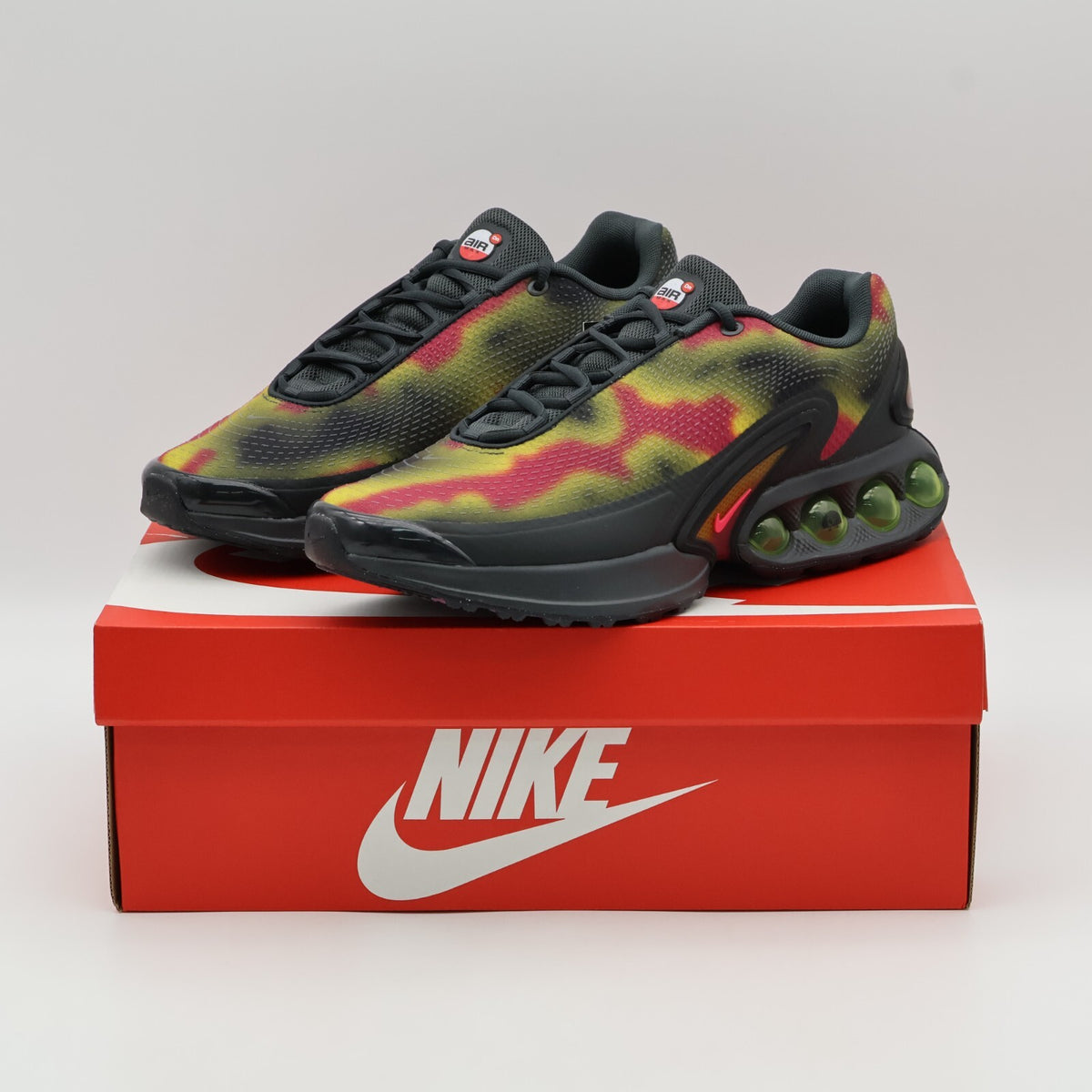 IB7025-001 Nike Air Max DN Dark Smoke Grey Black Sweet Beet Red Orbit (Men's)