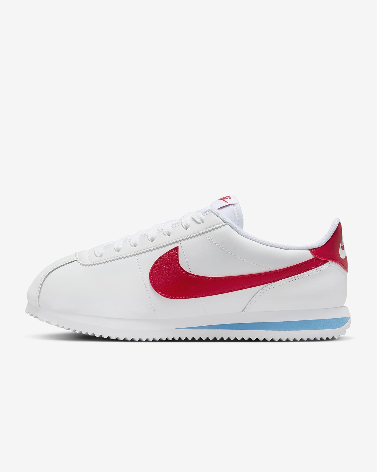 DN1791-108 Nike Cortez Leather White Varsity Blue Varsity Red (Women's)