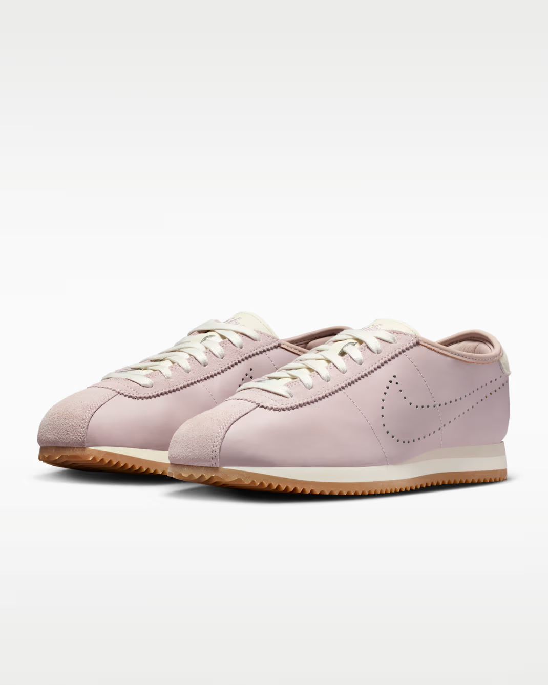 HQ1841-602 Nike Cortez Leather Particle Rose Perforated Swoosh (Women's)