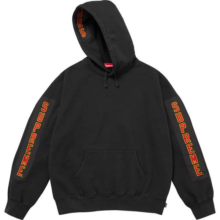 Supreme Woven Patches Hooded Sweatshirt Black