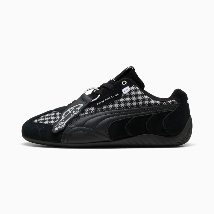 309389-01 Porsche Legacy à Puma Speedcat Pepita "PUMA Black/PUMA White" (Men's)