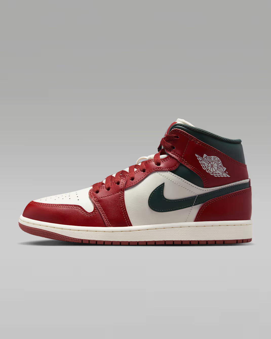 DQ8426-105 Nike Air Jordan 1 Mid Sail Pure Platinum Redstone (Men's)