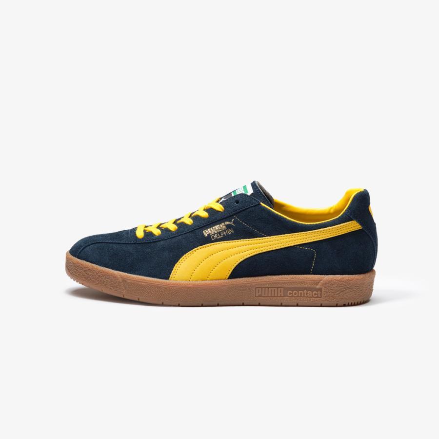 404004-01 Kicks Lab Puma Delphin OG MIJ KL REW New Navy Pele Yellow Gum (Men's)