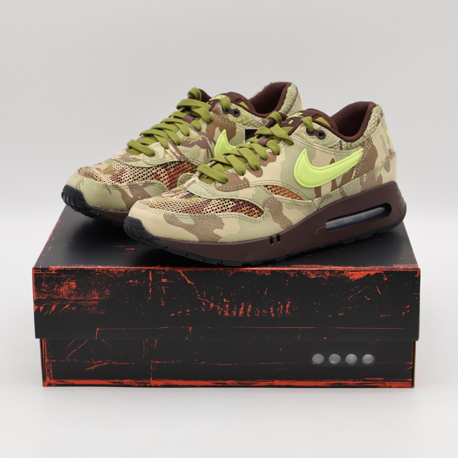 FN8358-200 Nike Air Max 1 â86 Camo and Light Lemon Twist (Men's)