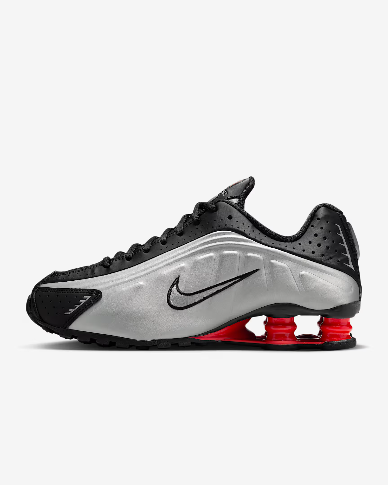 AR3565-011 Nike Shox R4 Black Light Crimson Metallic Silver 2025 (Men's)