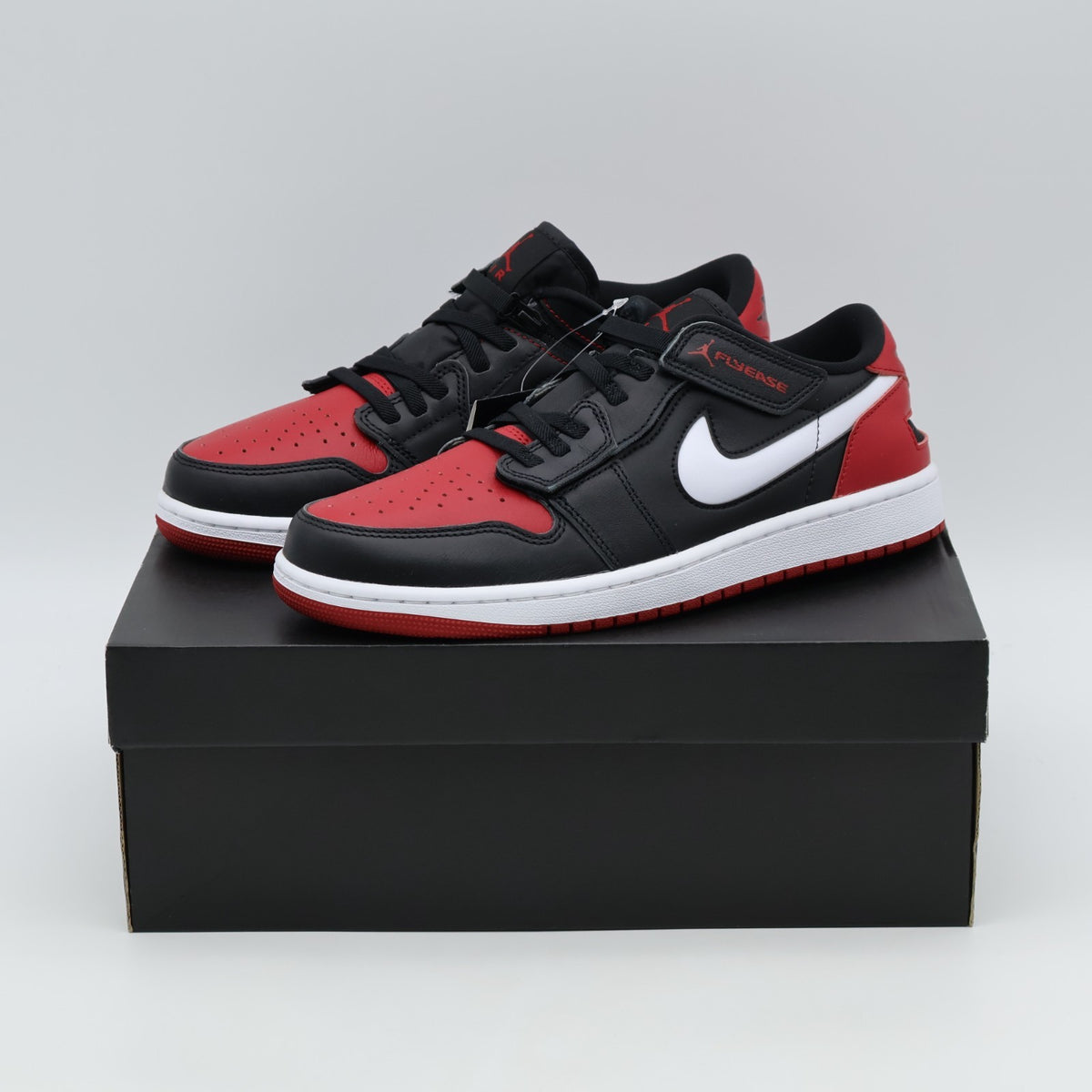 DM1206-066 Nike Air Jordan 1 Low Flyease "Black/White/Gym Red" (Men's)