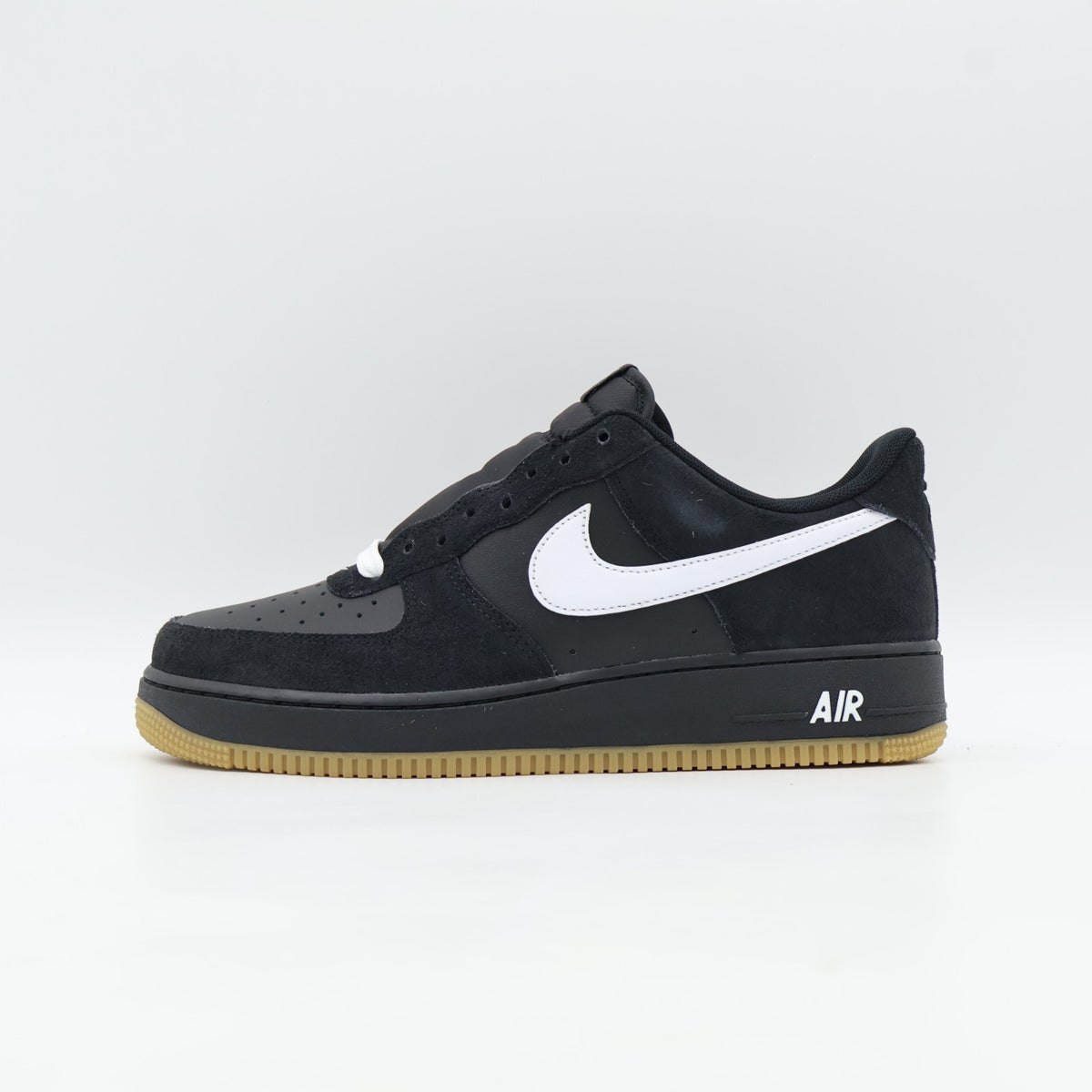 IB6388-001 Nike Air Force 1 '07 LV8 Black Gum Light Brown White (Men's)