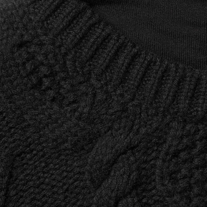 Supreme Cable Hooded Sweater Black