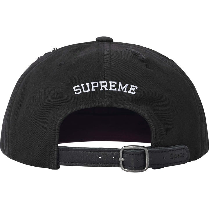Supreme Distressed Script 6-Panel Black
