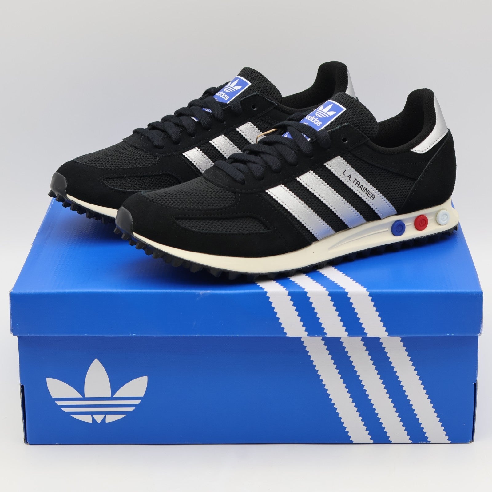 KJ4381 adidas LA Trainer OG Core Black Silver Metallic (Men's)