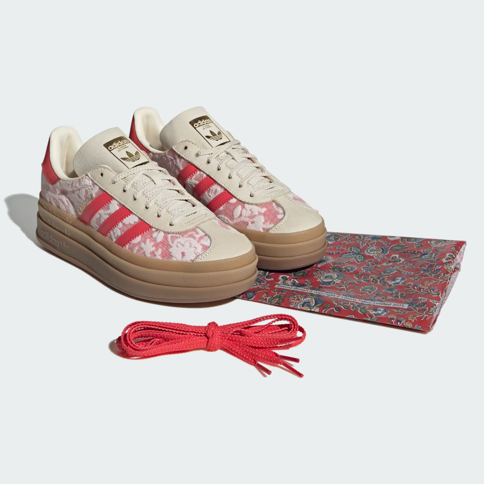 JR8885 Liberty London adidas Originals Gazelle Bold Better Scarlet (Women's)