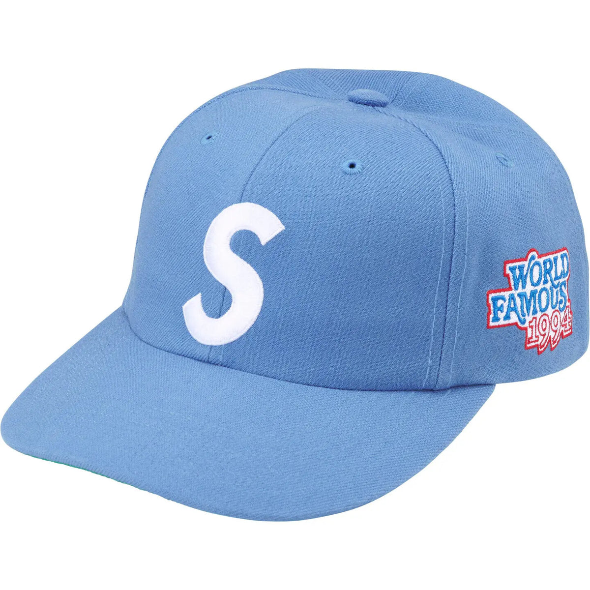 Supreme World Famous S Logo 6-Panel Light Blue