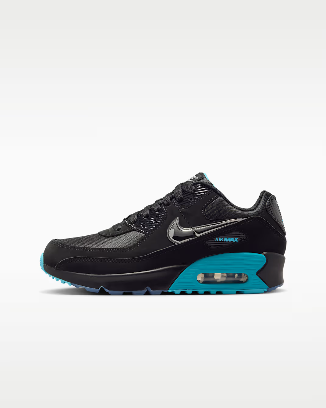 IM7744-001 Nike GS Air Max 90 SE "Black/Gamma Blue" (Kids)