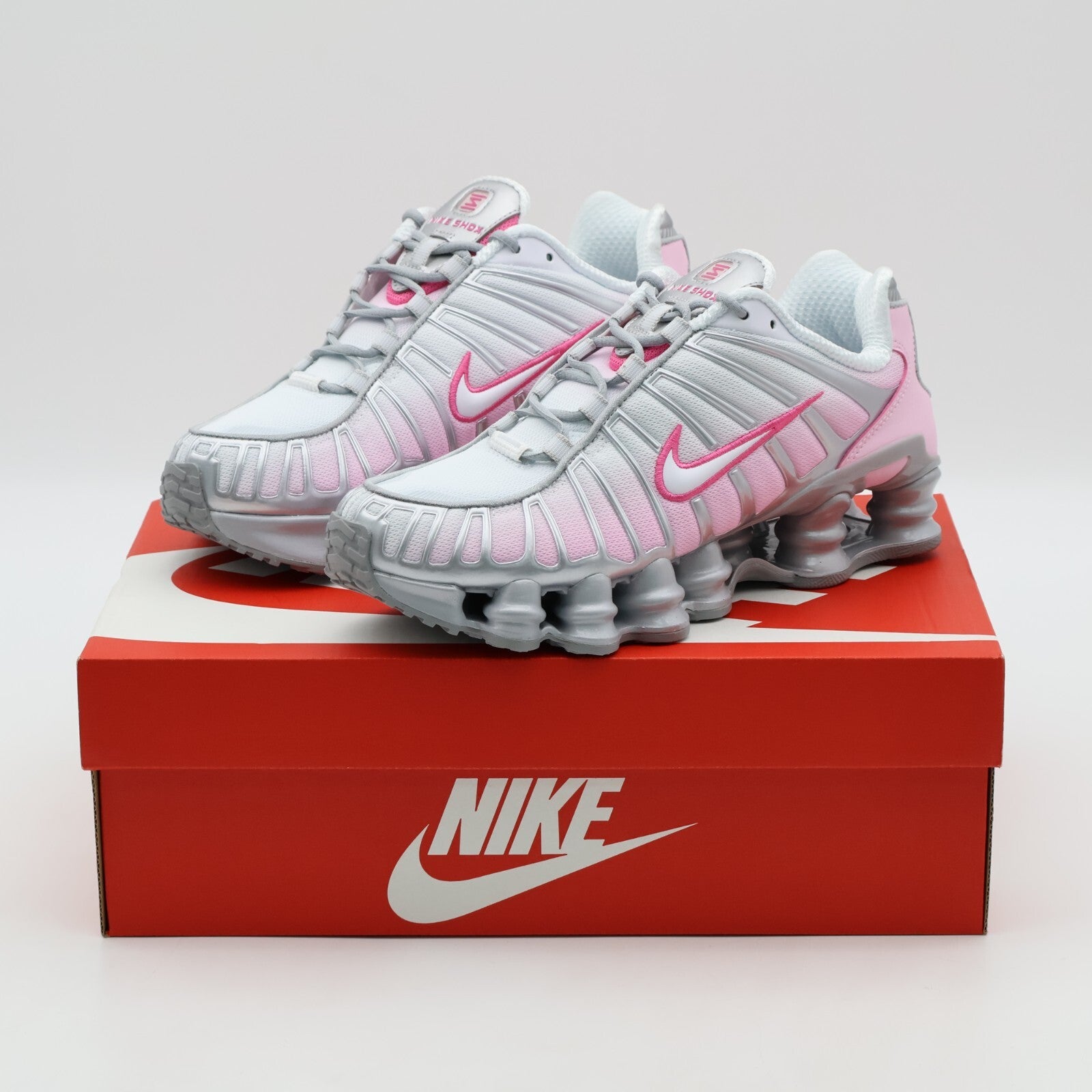 HV2520-001 Nike Shox TL Metallic Platinum Pinksicle (Women's )