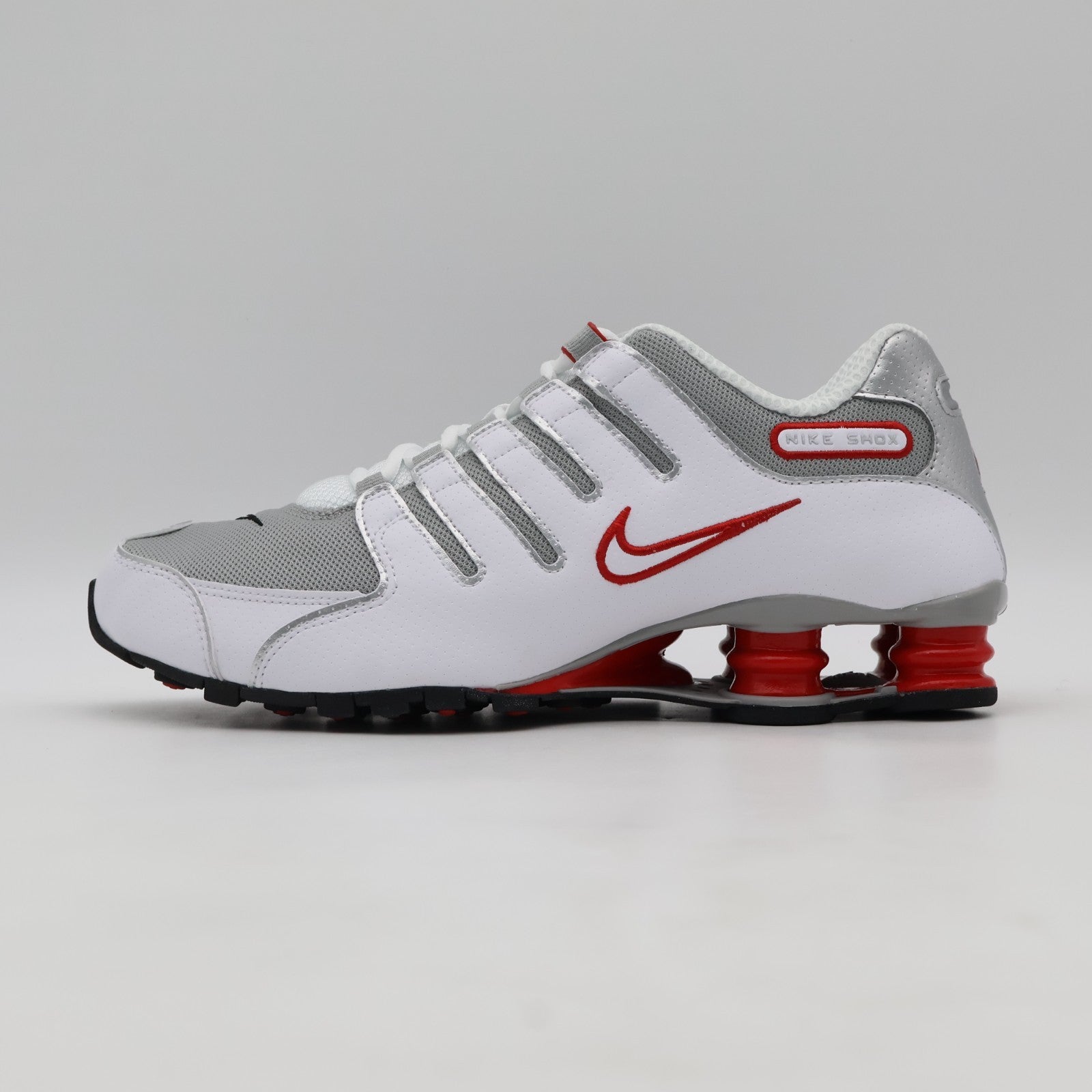 378341-104 Nike Shox NZ Shoes White Sport Red Cool Grey (Menâs)