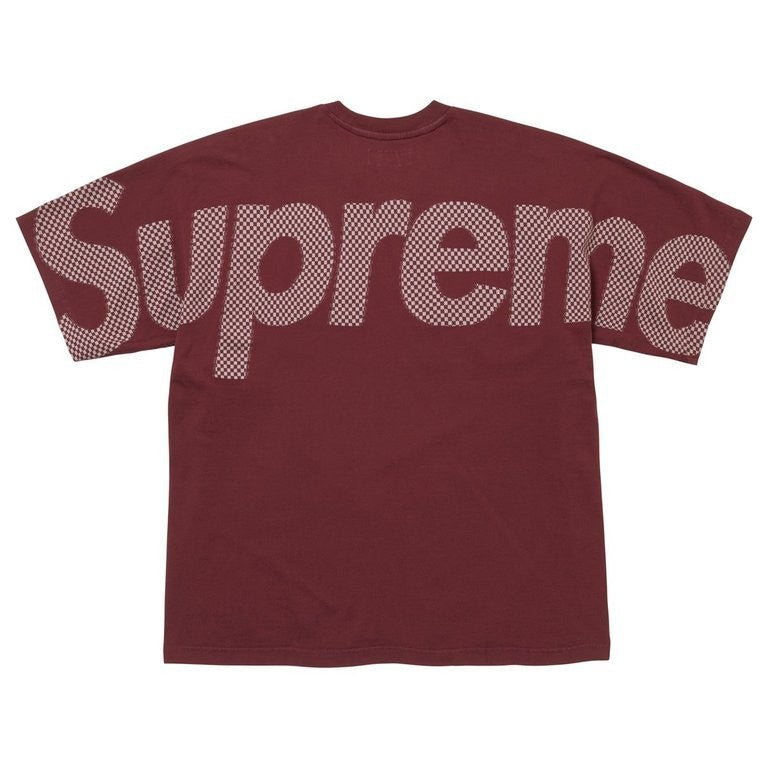 Supreme Checkerboard Intarsia S/S Top Burgundy