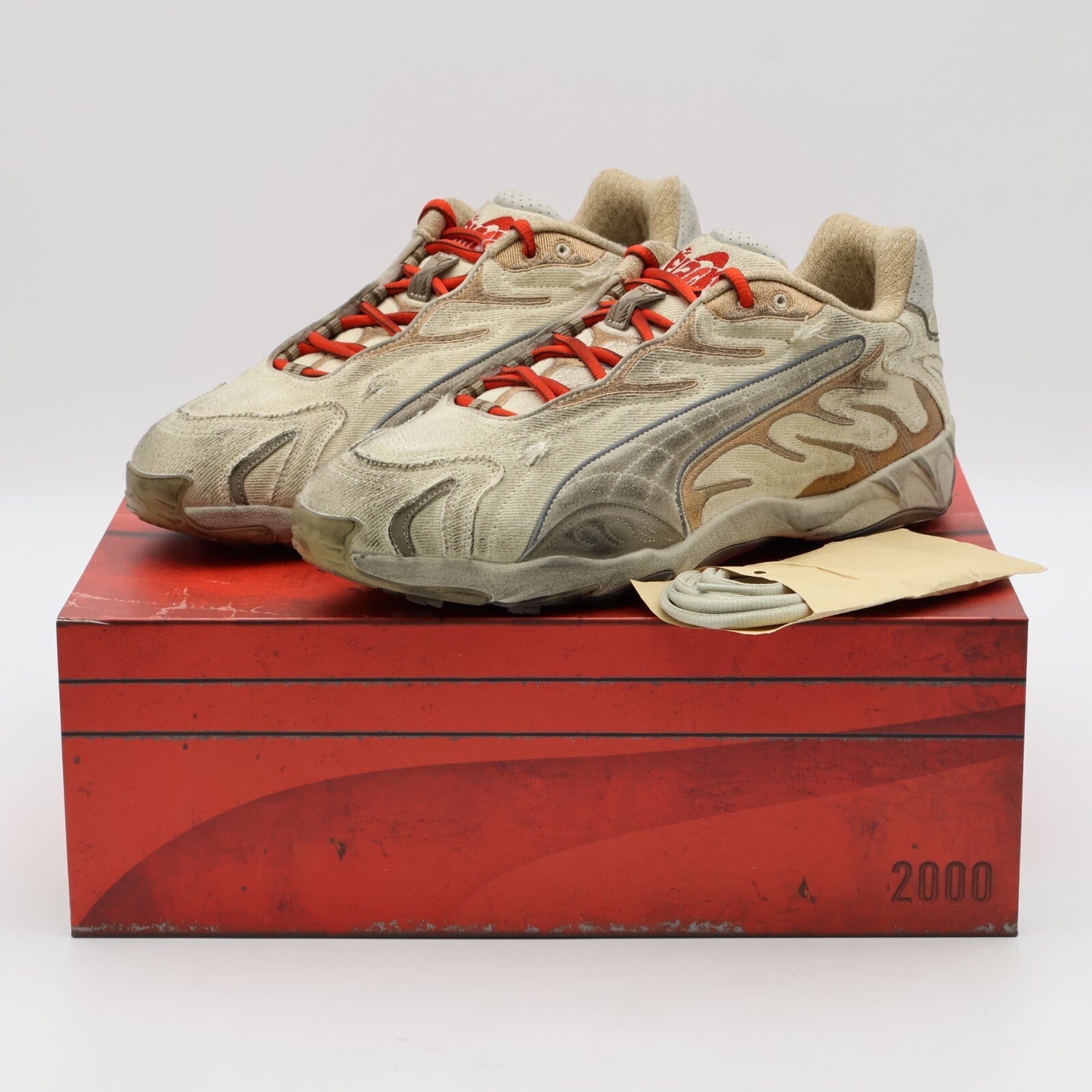 401624-01 A$AP Rocky Puma Inhale Distressed Tan Bronze Red (Men's)