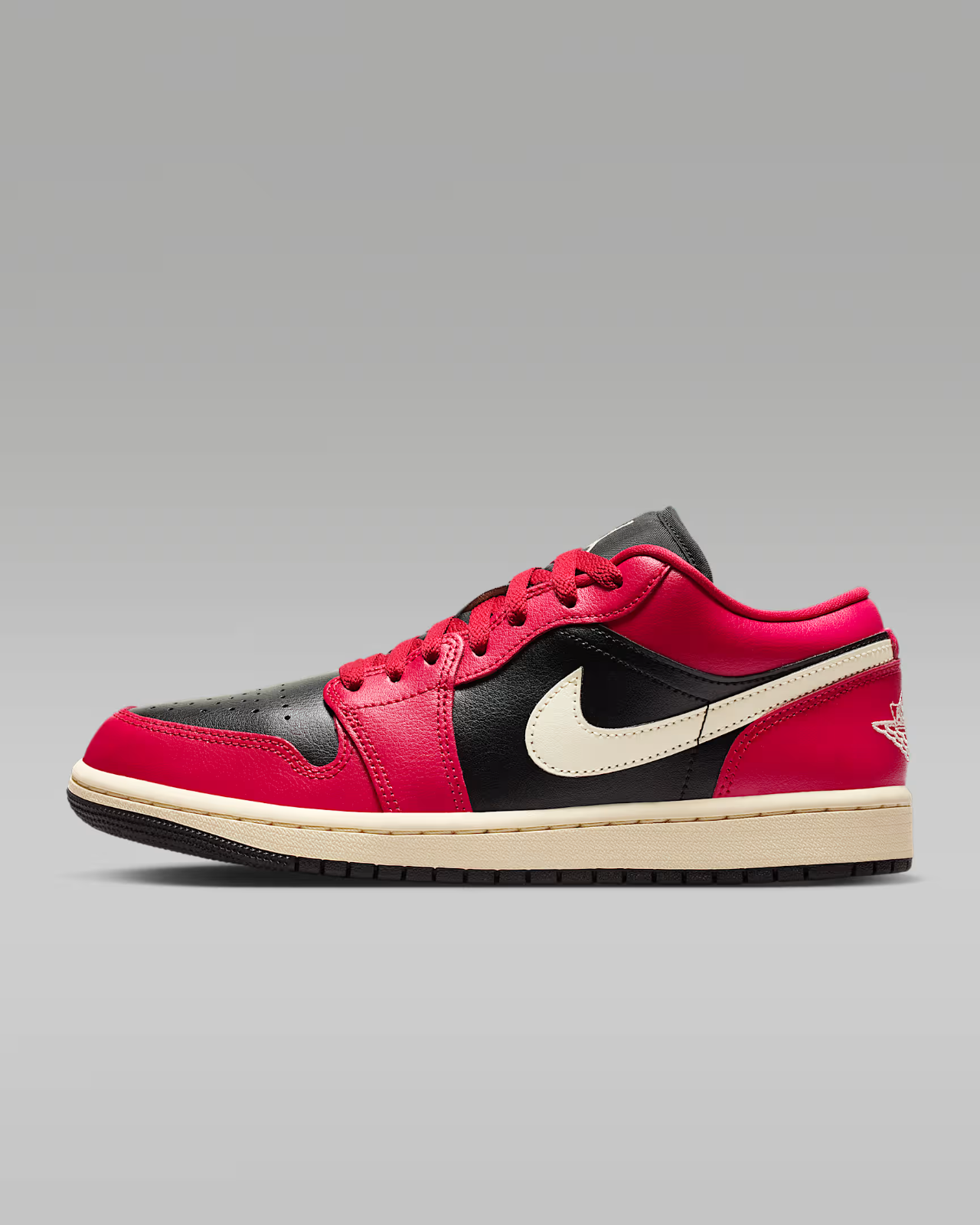 DC0774-605 Air Jordan 1 Low Mystic Hibiscus Black Coconut Milk (Women's)