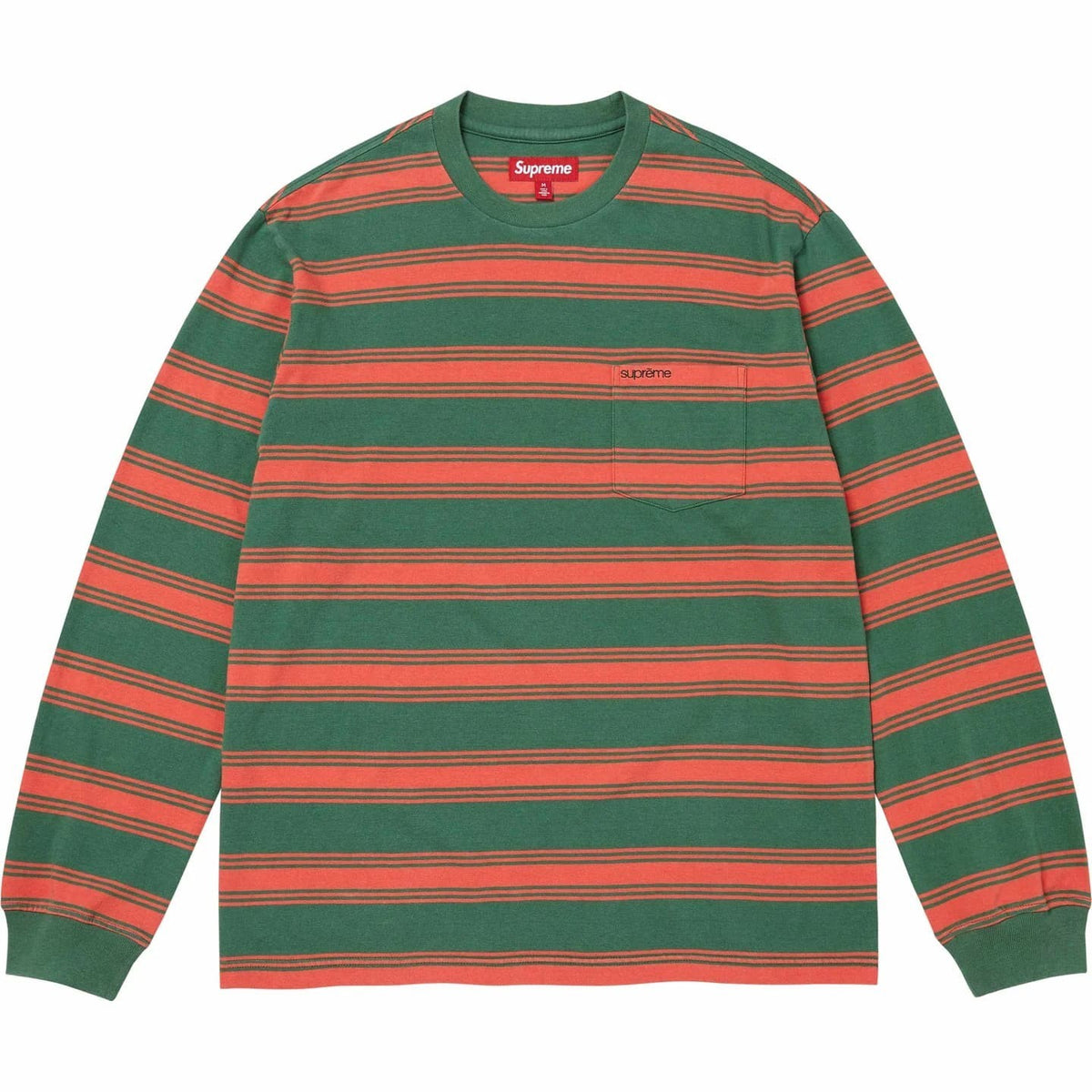 Supreme Stripe Pocket L/S Top Green