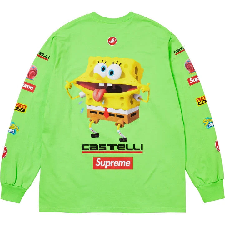 Supreme SpongeBob Castelli Racing L/S Tee Lime
