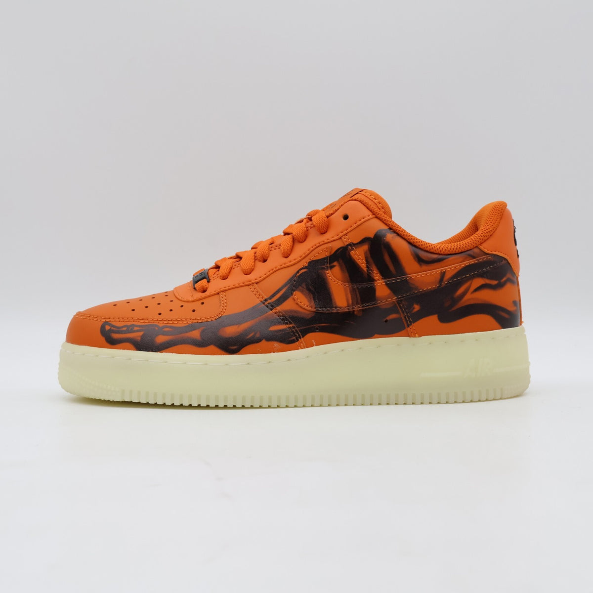 CU8067-800 Nike Air Force 1 Low Orange Skelton Halloween Starfish Black (Men's)