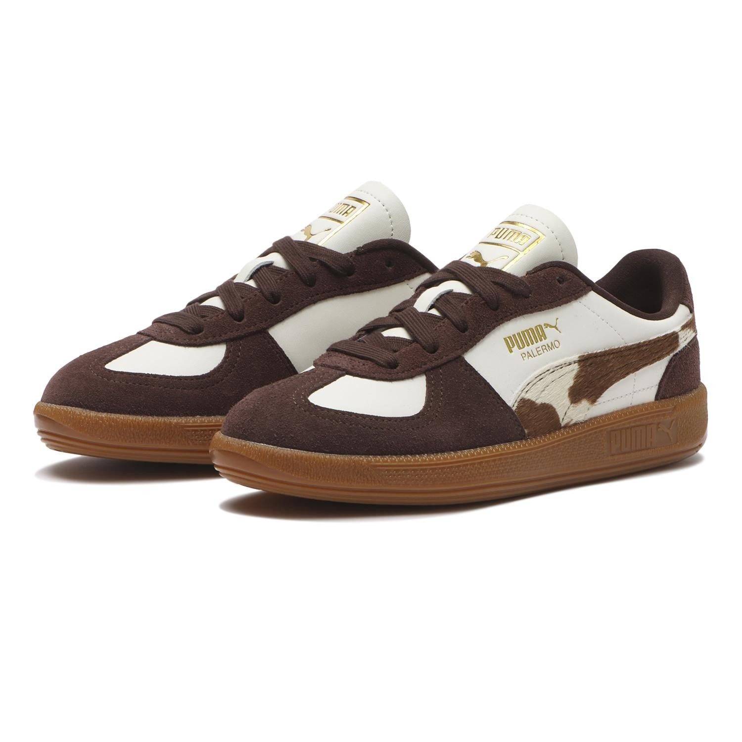 406129-01 Puma Palermo Cow Warm White Chocolate Brown Gum (Women's)