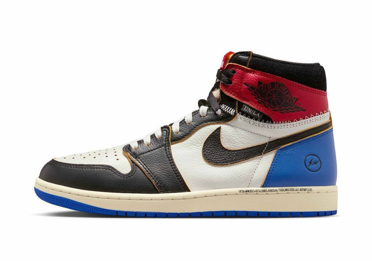 IO7847-002 fragment design UNION Nike Air Jordan 1 High OG Black Varsity (Men's)