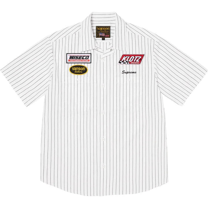 Supreme Vanson Leathers S/S Work Shirt Stripe