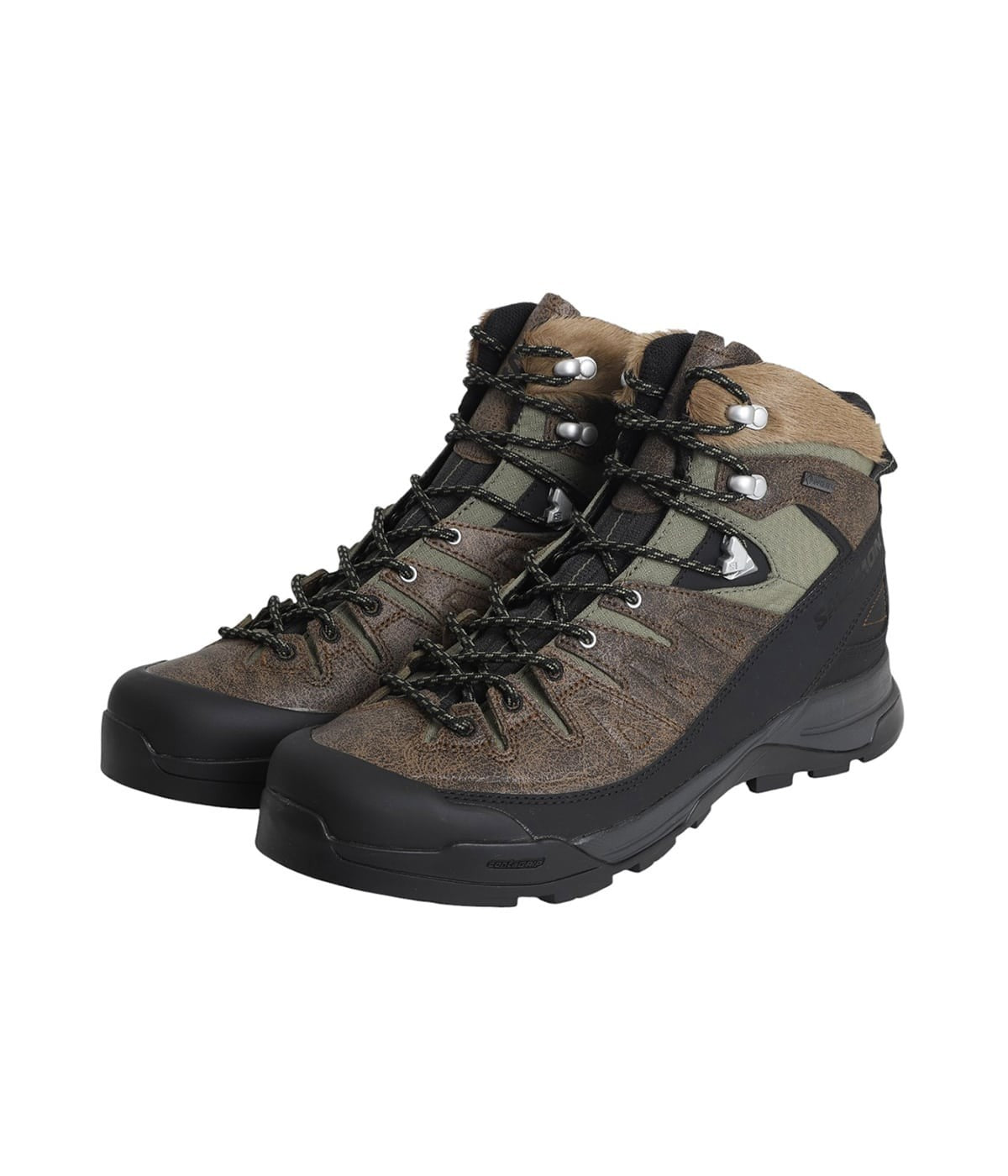 L47795900 Salomon X-ALP Mid Distressed Leather GORE-TEX Dark Earth Black (Men's)