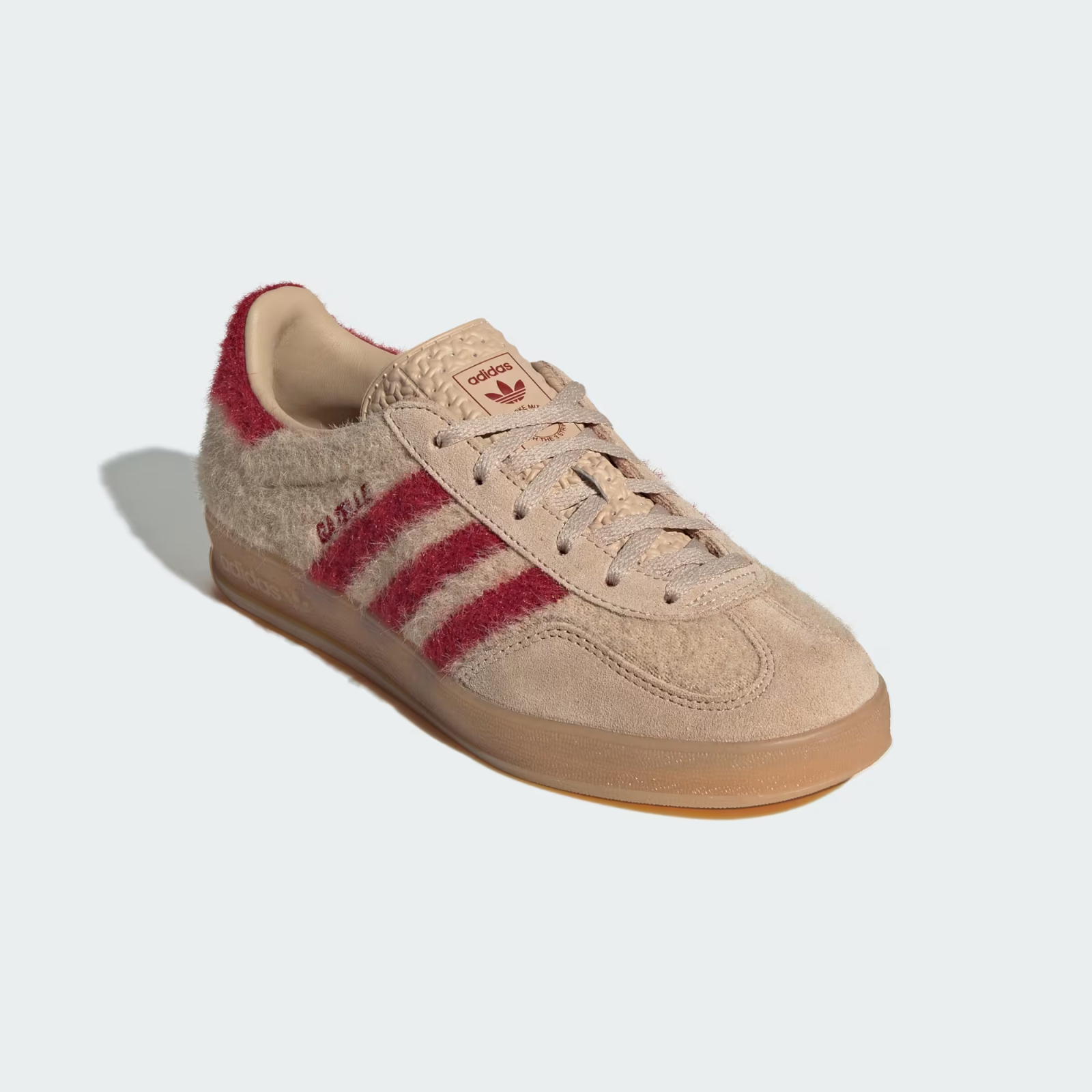 JP8341 adidas Originals Gazelle Indoor Magic Beige Team Victory Red Gum (Men's)