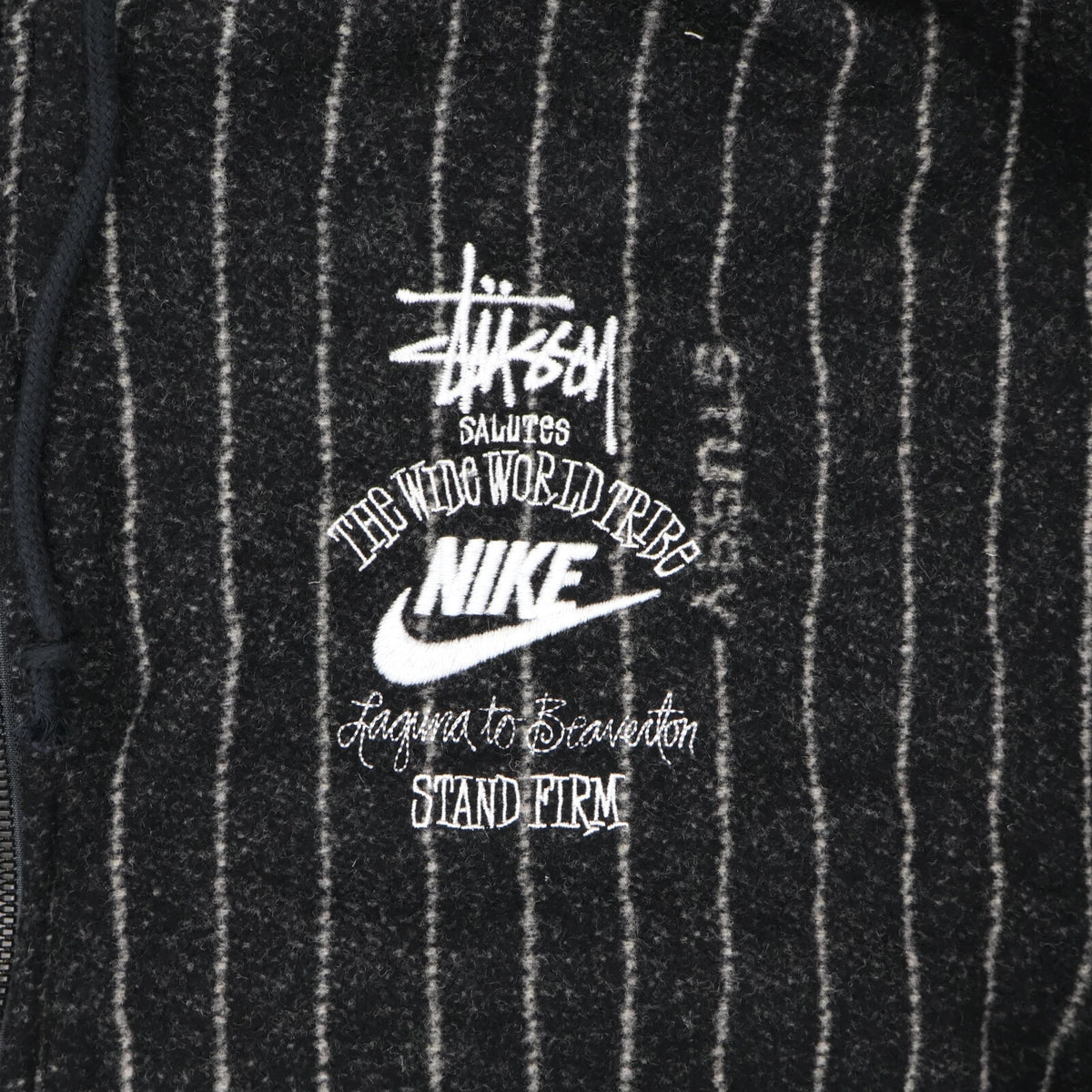 Stussy Nike Striped Wool Jacket Black