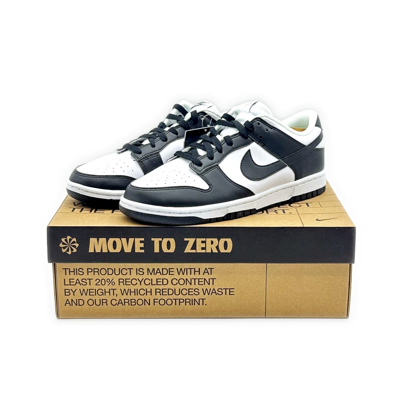 DD1873-102 Nike Dunk Low Next Nature White Black Panda Womens