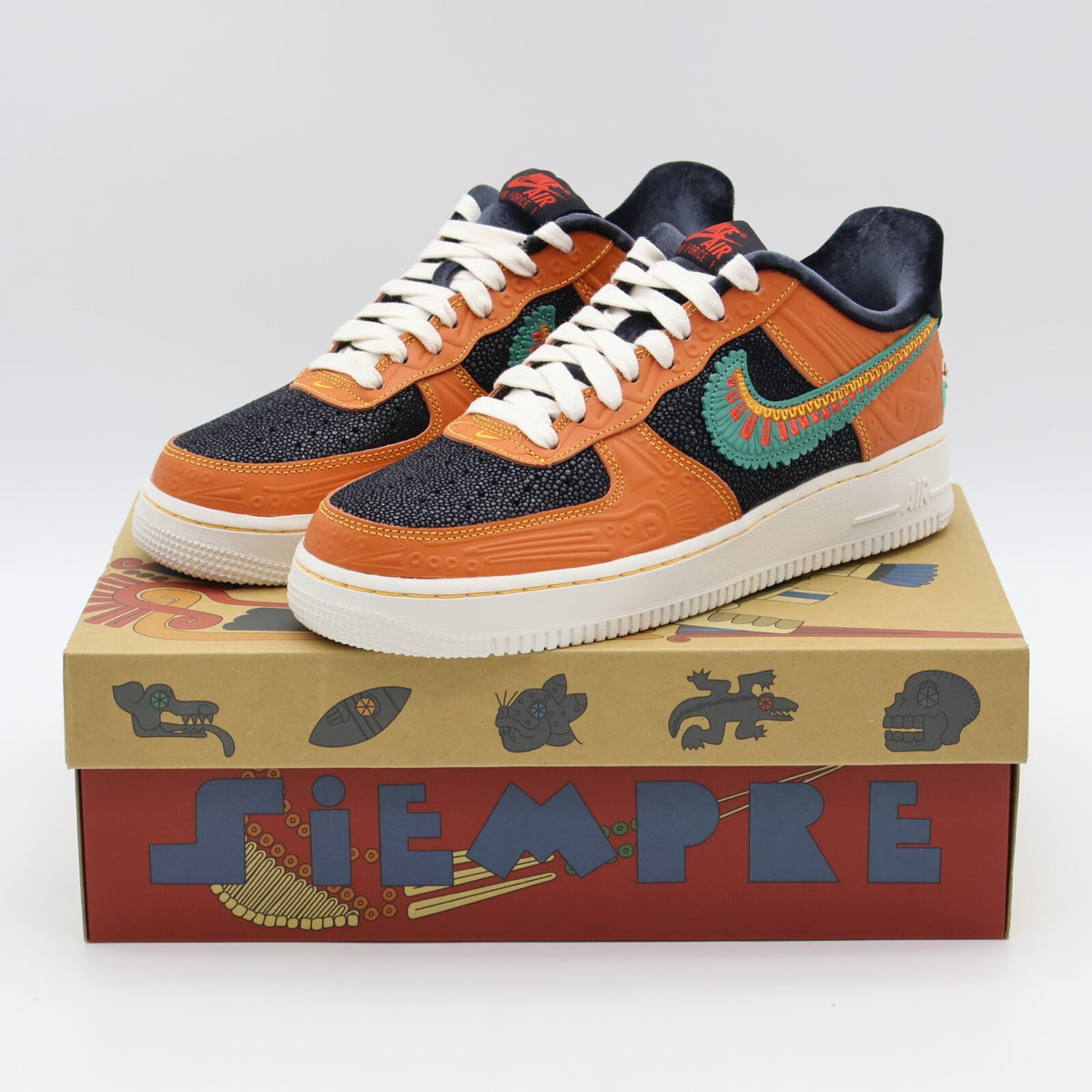 DO2157-816 Nike Air Force 1 Low Siempre Familia Black Orange Green (Men's)