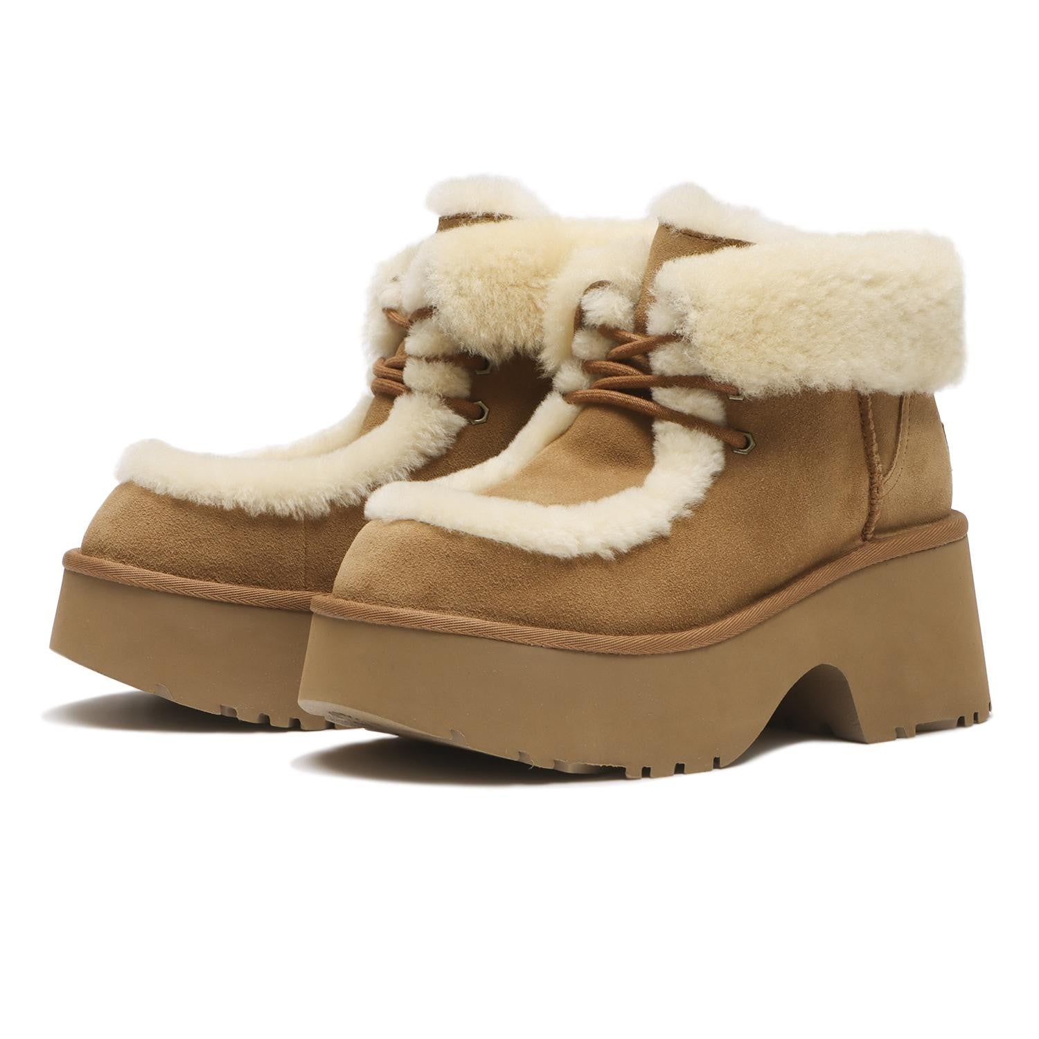 1171532-CHE UGG Esmee Lace Up Chestnut (Women's)
