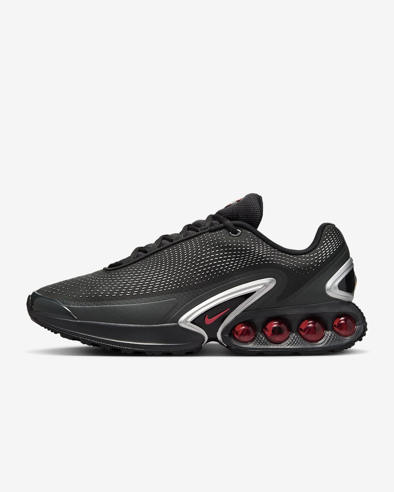 DV3337-016 Nike Air Max DN Black Metallic Silver University Red (Men's)