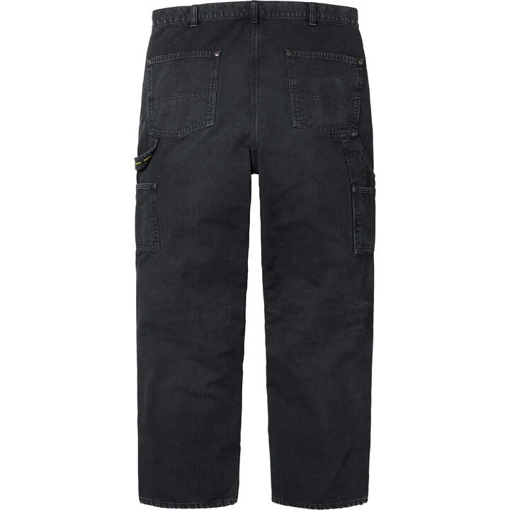 Supreme Worn Double Knee Painter Pant Black
