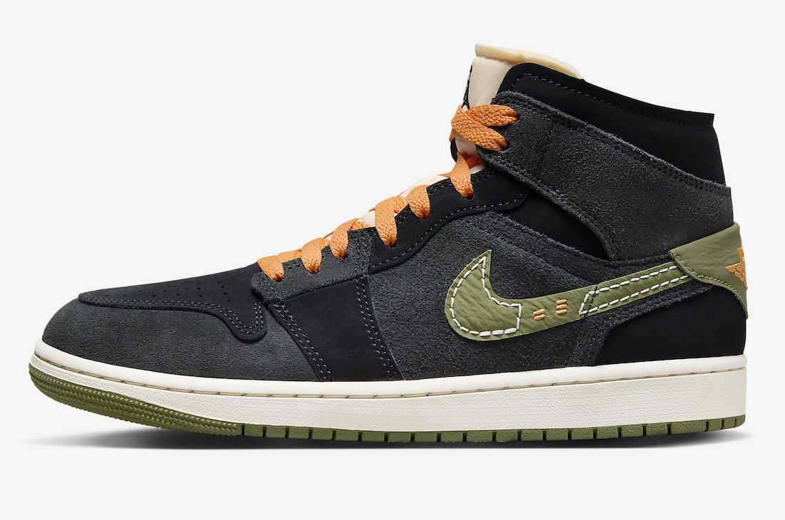 FD6817-003 Nike Air Jordan 1 Mid SE Craft Anthracite Light Olive (Men's)