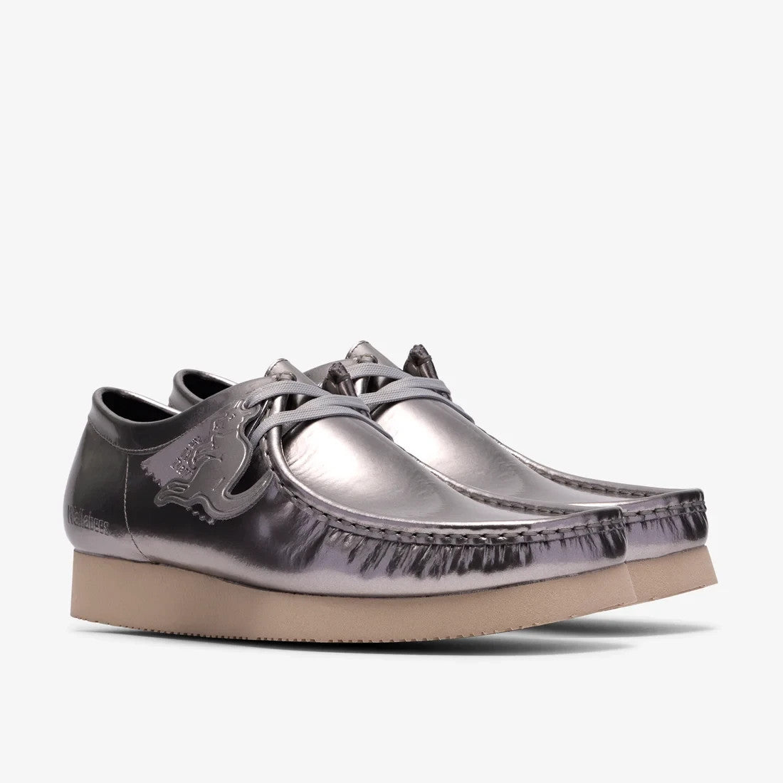 26186501 Clarks Wallabee 2604 Silver Patent (Men's)