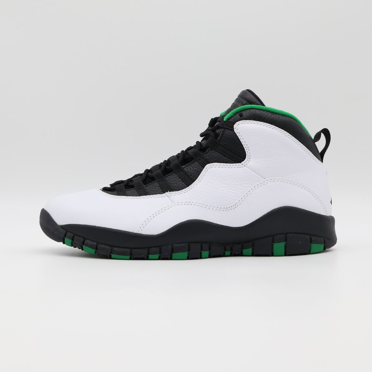 310805-137 Nike Air Jordan 10 Retro Seattle Super Sonics Pine Green White Black