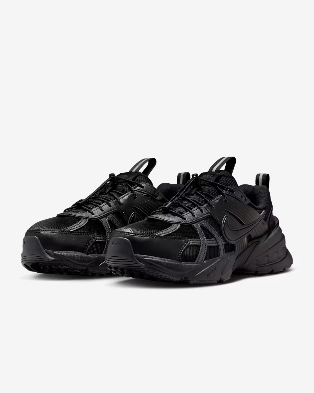 IH0388-001 Nike V2K Run Shoes Black Metallic Silver Anthracite (Women's)