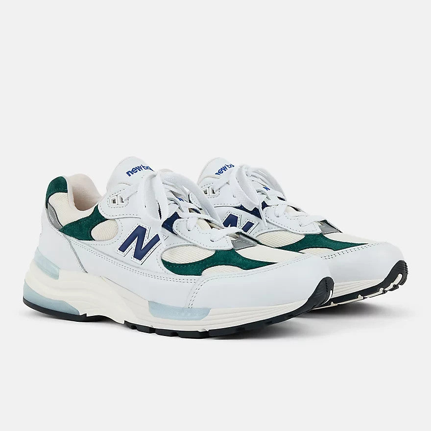 U992GB New Balance 992 White Green Athletic (Men's)