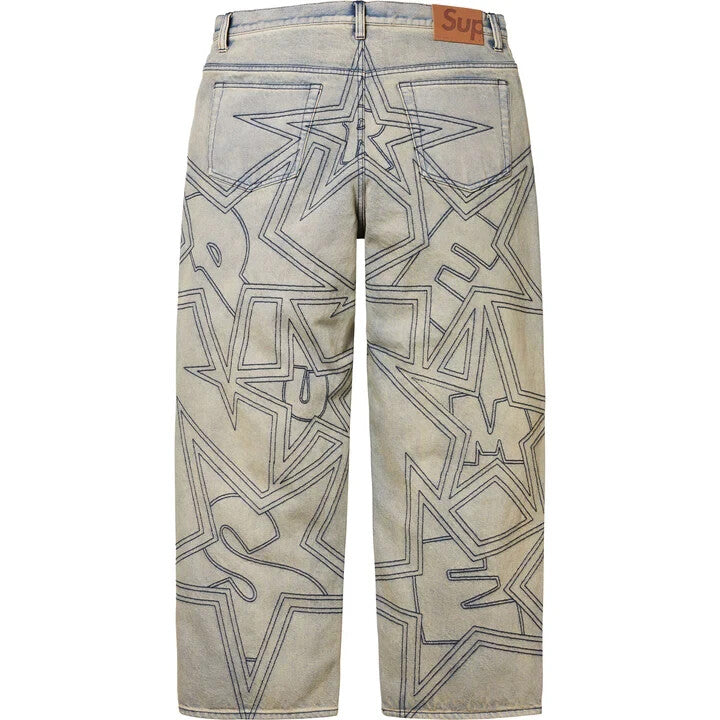 Supreme Stars Topstitch Baggy Jean Dirty