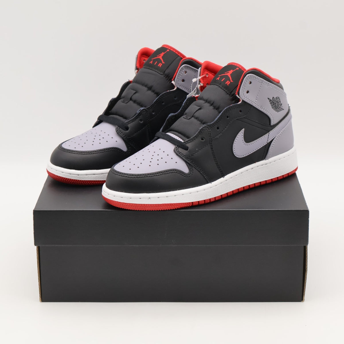 DQ8423-006 Nike GS Air Jordan 1 Mid Black Cement Grey
